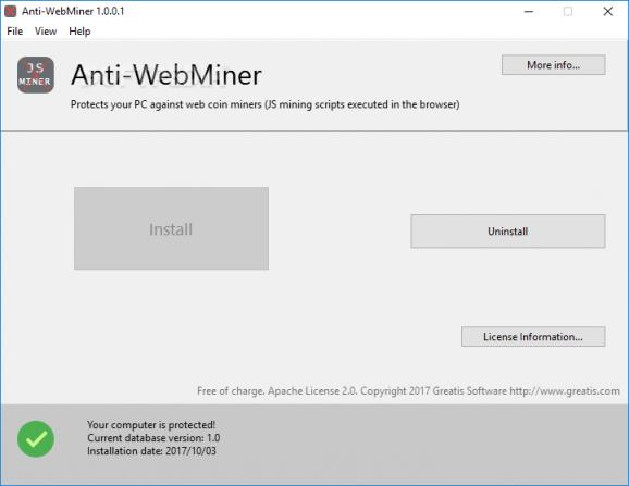 Anti-WebMiner screenshot