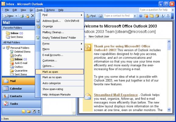 Antispam Marisuite (formerly Outlook Addin) screenshot