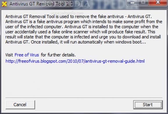 Antivirus GT Removal Tool screenshot