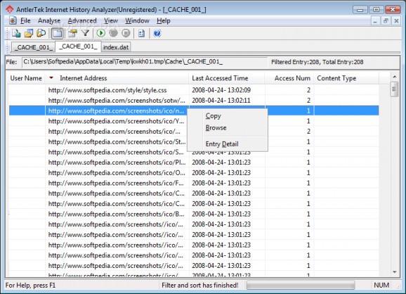 AntlerTek Internet History Analyzer screenshot