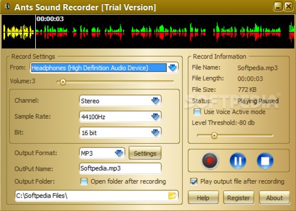 Ants Sound Recorder screenshot