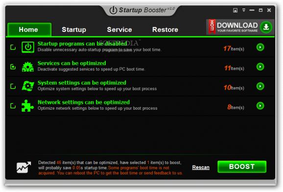 Anvi Startup Booster screenshot