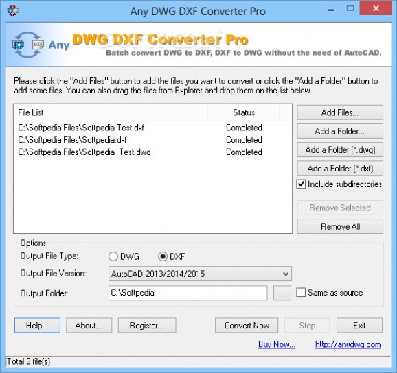 Any DWG DXF Converter Pro screenshot