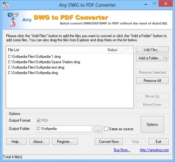 Any DWG to PDF Converter screenshot