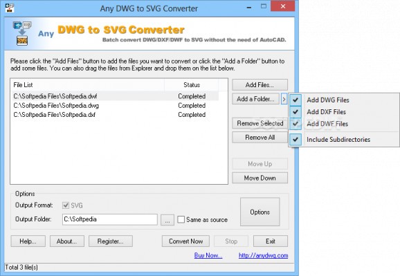 Any DWG to SVG Converter screenshot