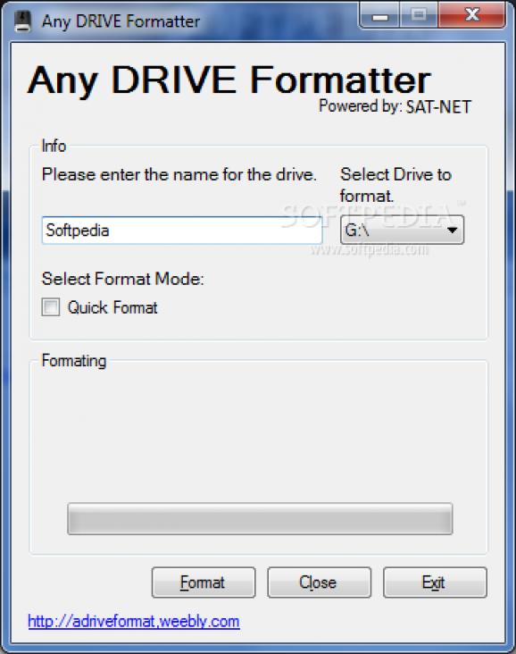 Any DRIVE Formatter screenshot