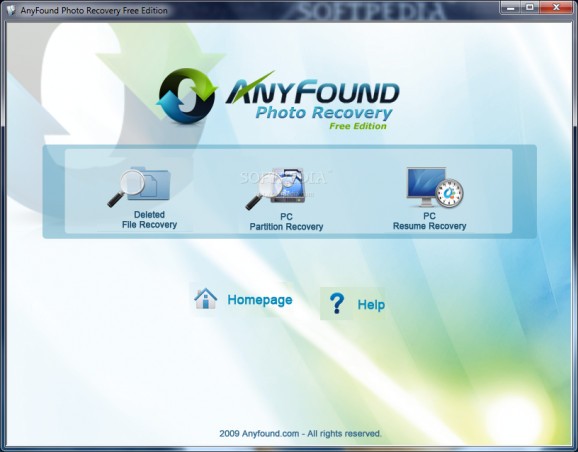 AnyFound Photo Recovery Free Edition screenshot