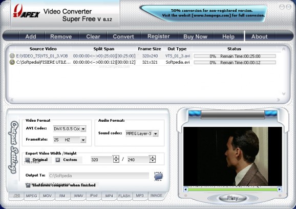 Apex Video Converter Super Free screenshot
