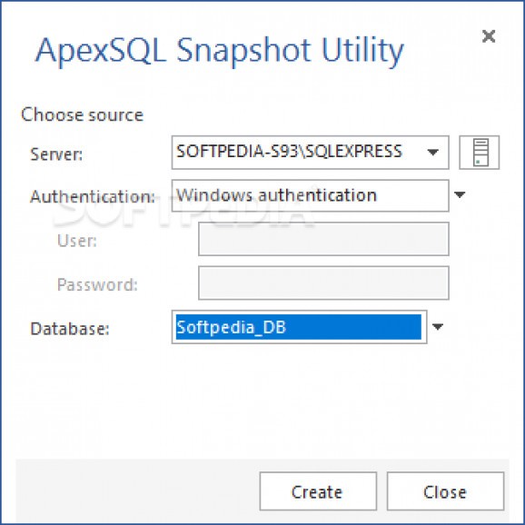 ApexSQL Snapshot Utility screenshot