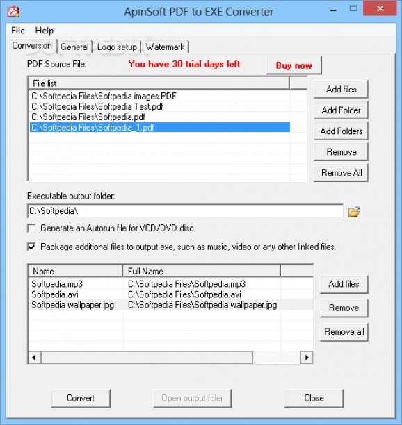 ApinSoft PDF to EXE Converter screenshot