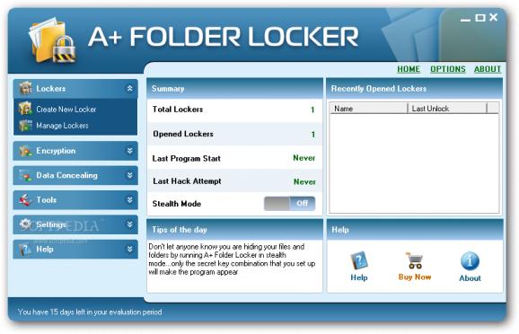 A+ Folder Locker screenshot