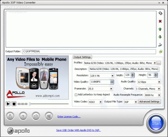 Apollo 3GP Video Converter screenshot