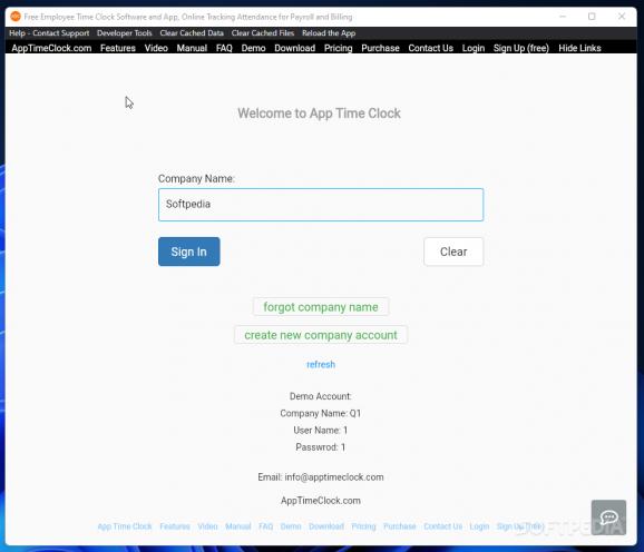 AppTimeClock screenshot