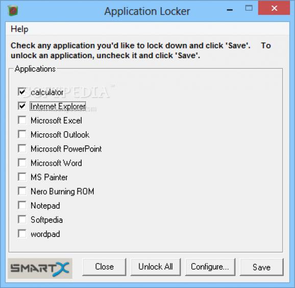 Application Locker screenshot