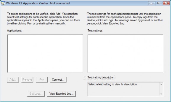 Application Verifier Tool for Windows Mobile 5.0 screenshot