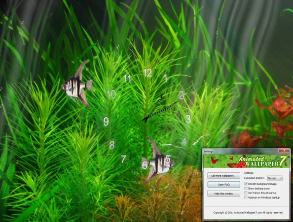 Aquarium Clock Animation Wallpaper screenshot