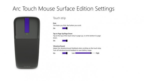 Arc Touch Mouse Surface Edition Settings for Windows 8 screenshot
