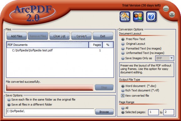 ArcPDF screenshot