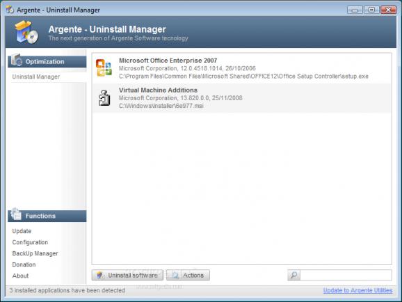 Argente - Uninstall Manager Portable screenshot