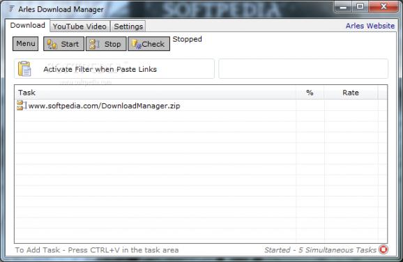 Arles Download Manager screenshot