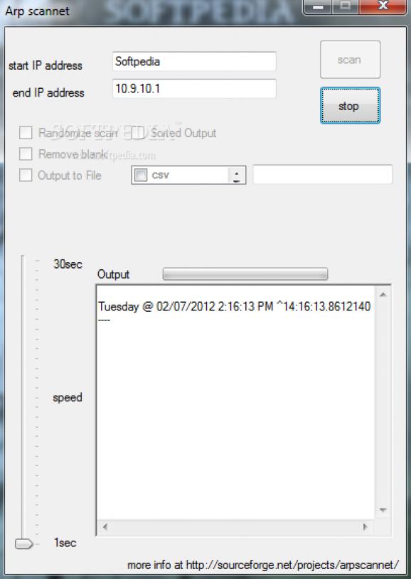 Arp scannet screenshot