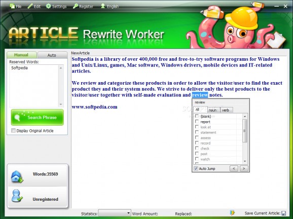 Article Rewrite Worker screenshot