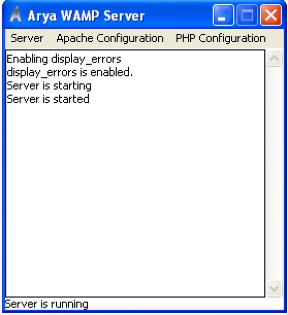Arya WAMP Server screenshot