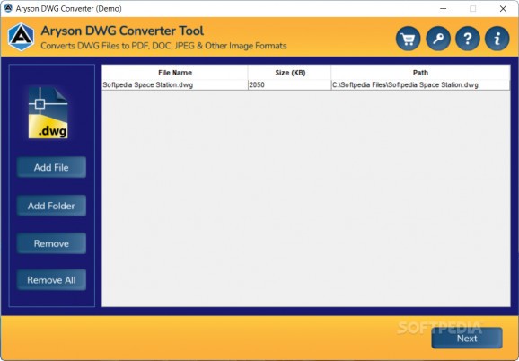 Aryson DWG Converter screenshot