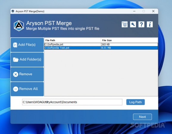Aryson PST Merge screenshot