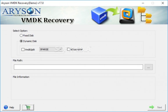 Aryson VMDK Recovery screenshot