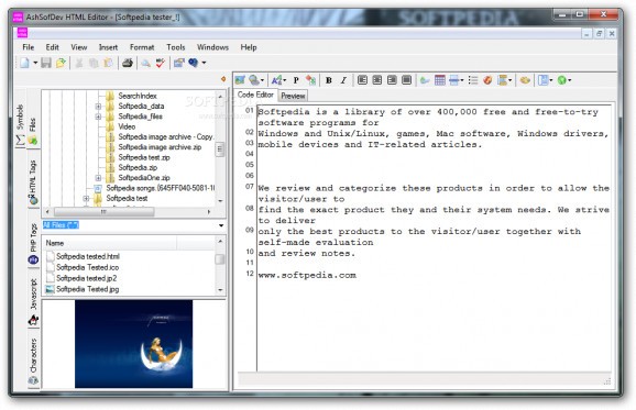 AshSofDev HTML Editor screenshot
