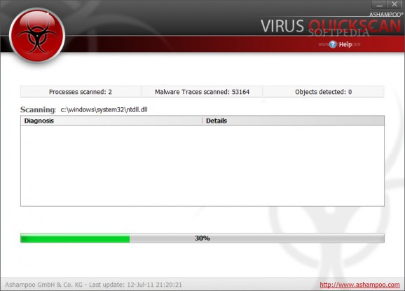 Ashampoo Virus Quickscan screenshot