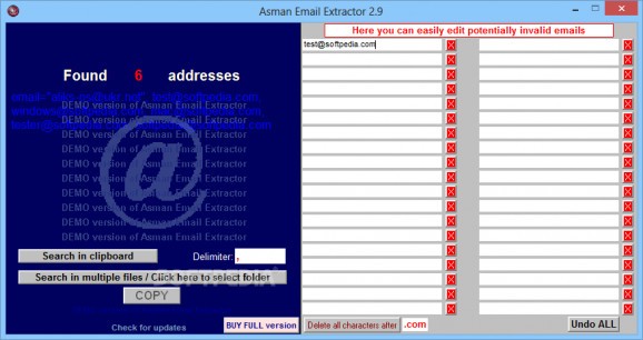 Asman Email Extractor screenshot