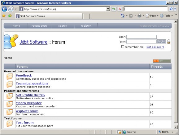 AspNetForum screenshot