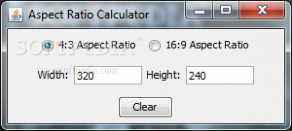 Aspect Ratio Calculator screenshot