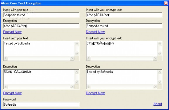 Atom Core Text Encryptor screenshot