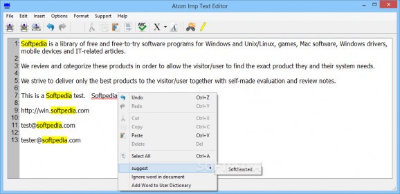 Atom Imp Text Editor screenshot