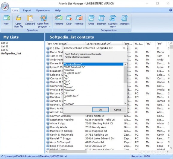 Atomic List Manager screenshot