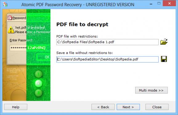 Atomic PDF Password Recovery screenshot