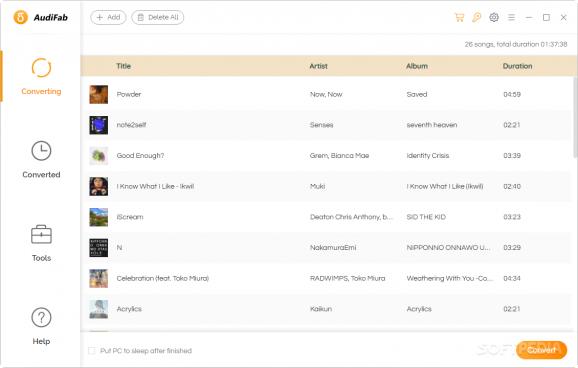 AudiFab Spotify Music Converter screenshot
