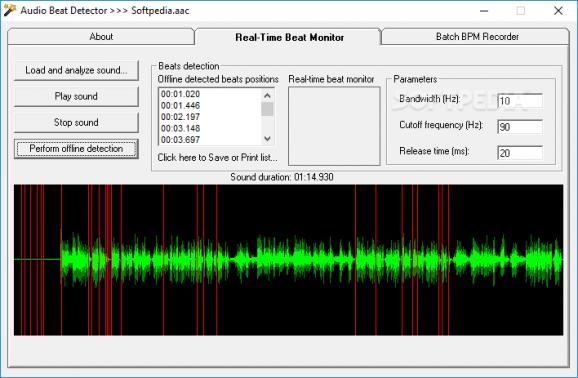 Audio Beat Detector screenshot