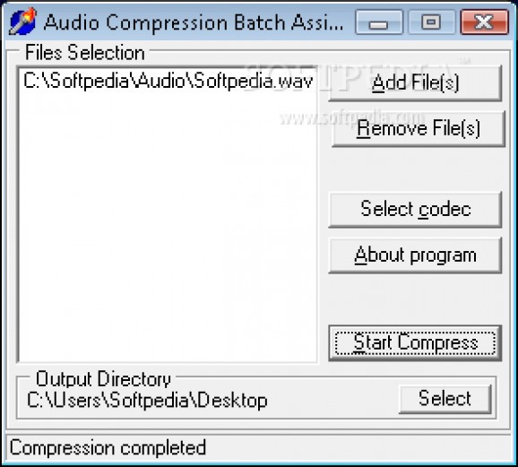 Audio Compression Batch Assistent screenshot