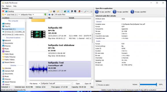 Audio File Browser screenshot