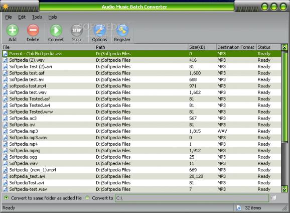 Audio Music Batch Converter screenshot