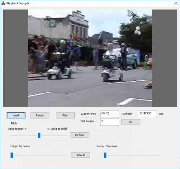 Audio Pitch Directshow filter SDK screenshot