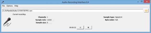 Audio Recording Interface screenshot