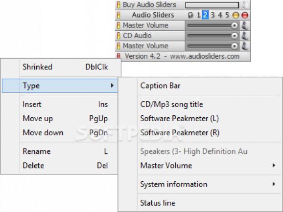 Audio Sliders screenshot