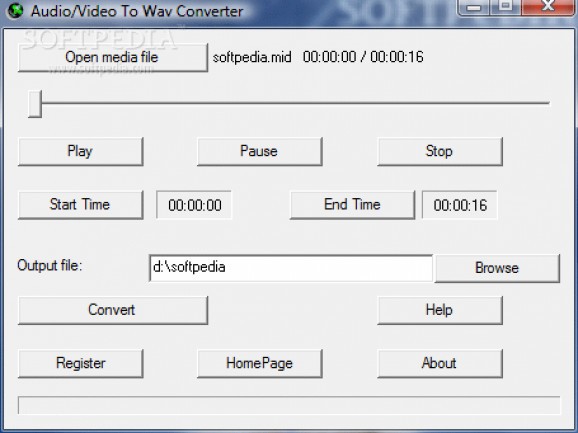 Audio/Video To Wav Converter screenshot