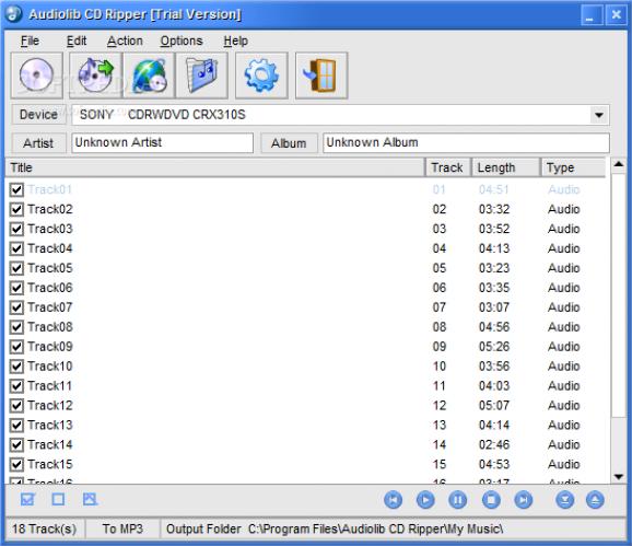 Audiolib CD Ripper screenshot