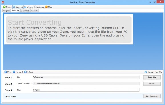 Audioro Zune Converter screenshot